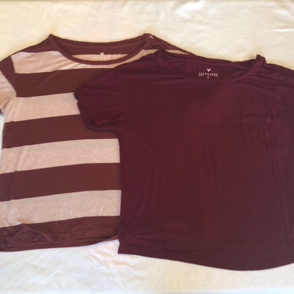 two AEO soft tees